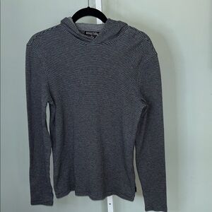 Michael Kors Grey & Black Striped Hoodie Size Small